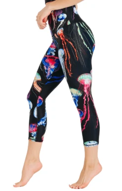 Electric Flow Printed Yoga Crops -YOGA DEMOCRACY Sales 1201 EFlow left removebg
