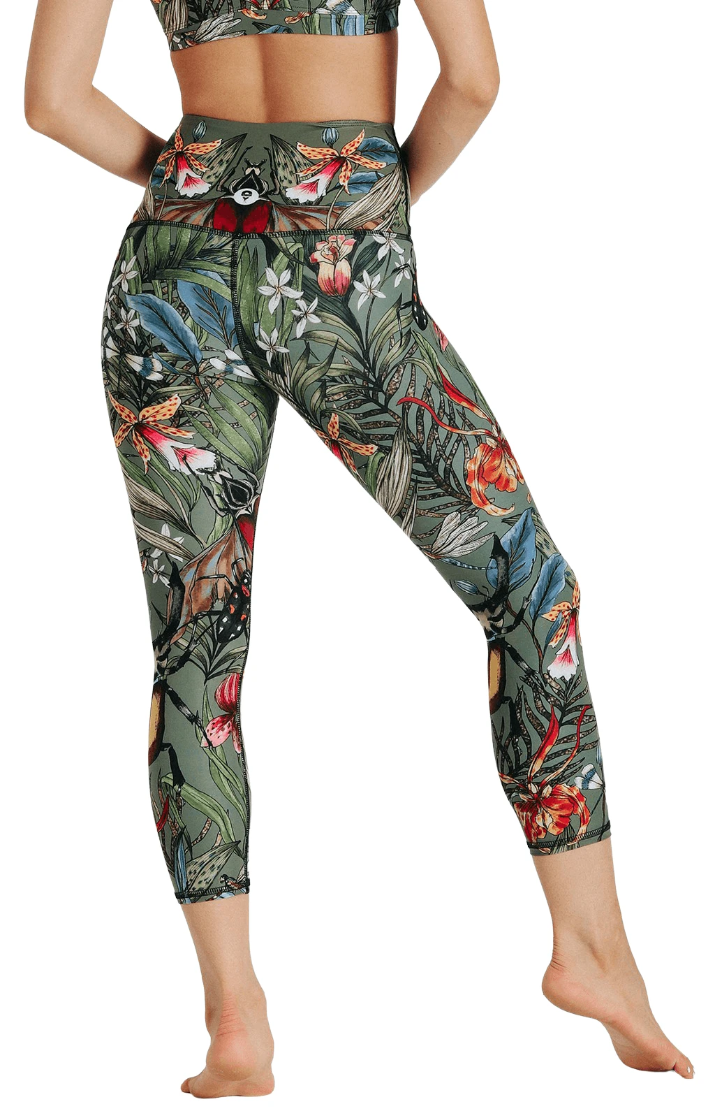 Green Thumb Printed Yoga Crops 4 Green Thumb Printed Yoga Crops - Image 4
