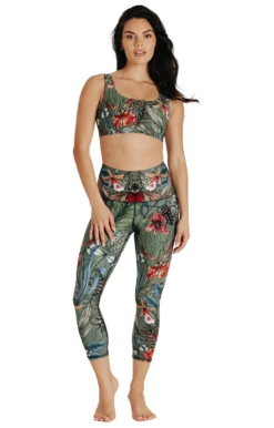 Green Thumb Printed Yoga Crops 12 Green Thumb Printed Yoga Crops -YOGA DEMOCRACY Sales 1201 GT FULLBODY removebg