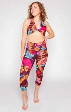 Indie Flow Printed Yoga Crops -YOGA DEMOCRACY Sales 1201 IndieFlow Fullbody