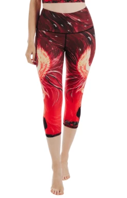 Phoenix Rising Printed Yoga Crops -YOGA DEMOCRACY Sales 1201 Phoenix front2 removebg removebg