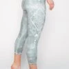 Pure Sage Printed Yoga Crops -YOGA DEMOCRACY Sales 1201 PureSage Right