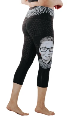 Notorious RBG Printed Yoga Crops -YOGA DEMOCRACY Sales 1201 RBG side removebg