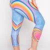 Rainbow Love Printed Yoga Crops -YOGA DEMOCRACY Sales 1201 RainbowLove Right