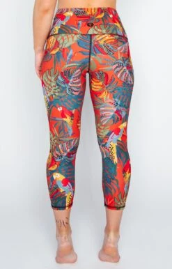 Tropical Paradise Printed Yoga Crops -YOGA DEMOCRACY Sales 1201 TropicalParadise Back