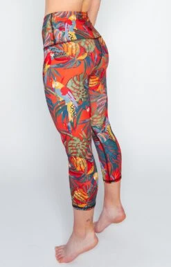 Tropical Paradise Printed Yoga Crops -YOGA DEMOCRACY Sales 1201 TropicalParadise Left