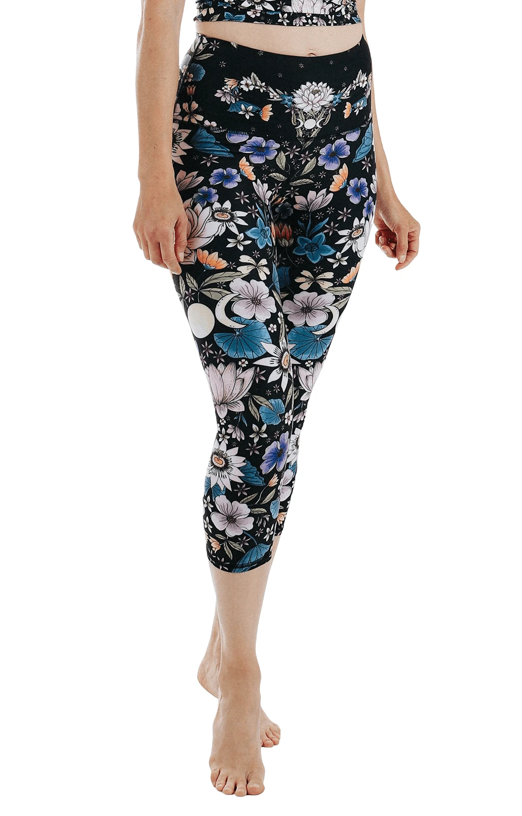 Divine Feminine Printed Yoga Crops 1 Divine Feminine Printed Yoga Crops