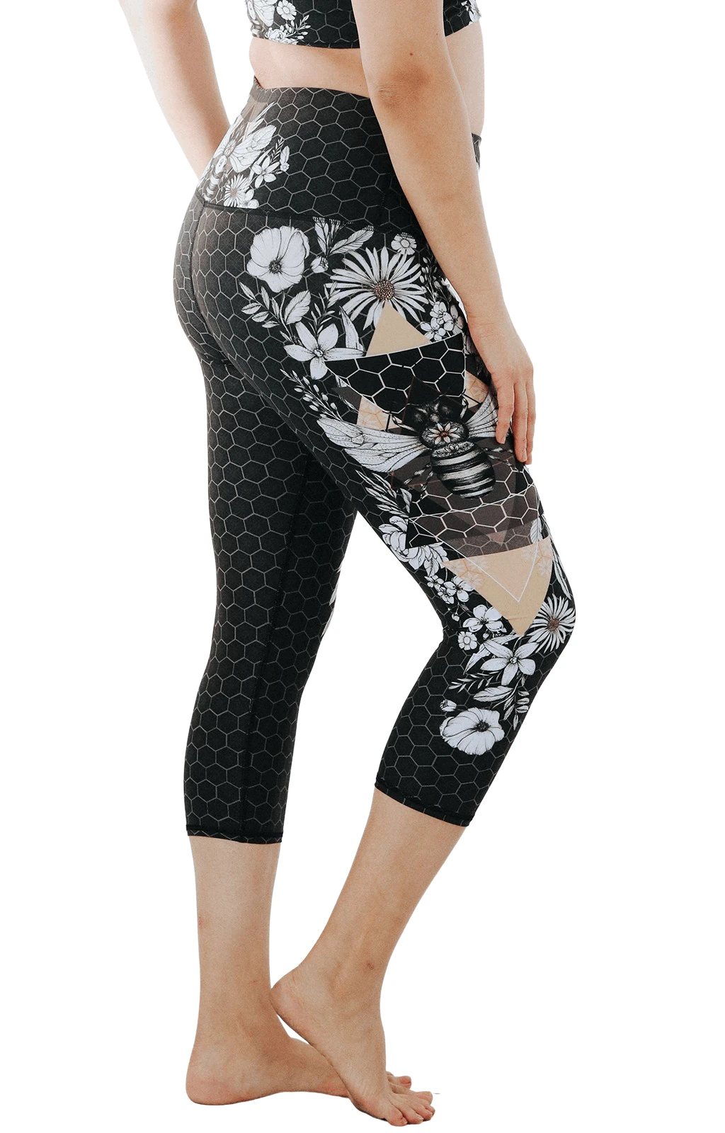 Beeloved Blackout Printed Yoga Crops 7 Beeloved Blackout Printed Yoga Crops - Image 7