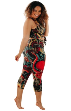 Coral My Name Printed Yoga Crops 13 Coral My Name Printed Yoga Crops -YOGA DEMOCRACY Sales 1201 coral full removebg