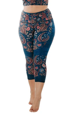 Festival Denim Printed Yoga Crops -YOGA DEMOCRACY Sales 1201 festival front removebg
