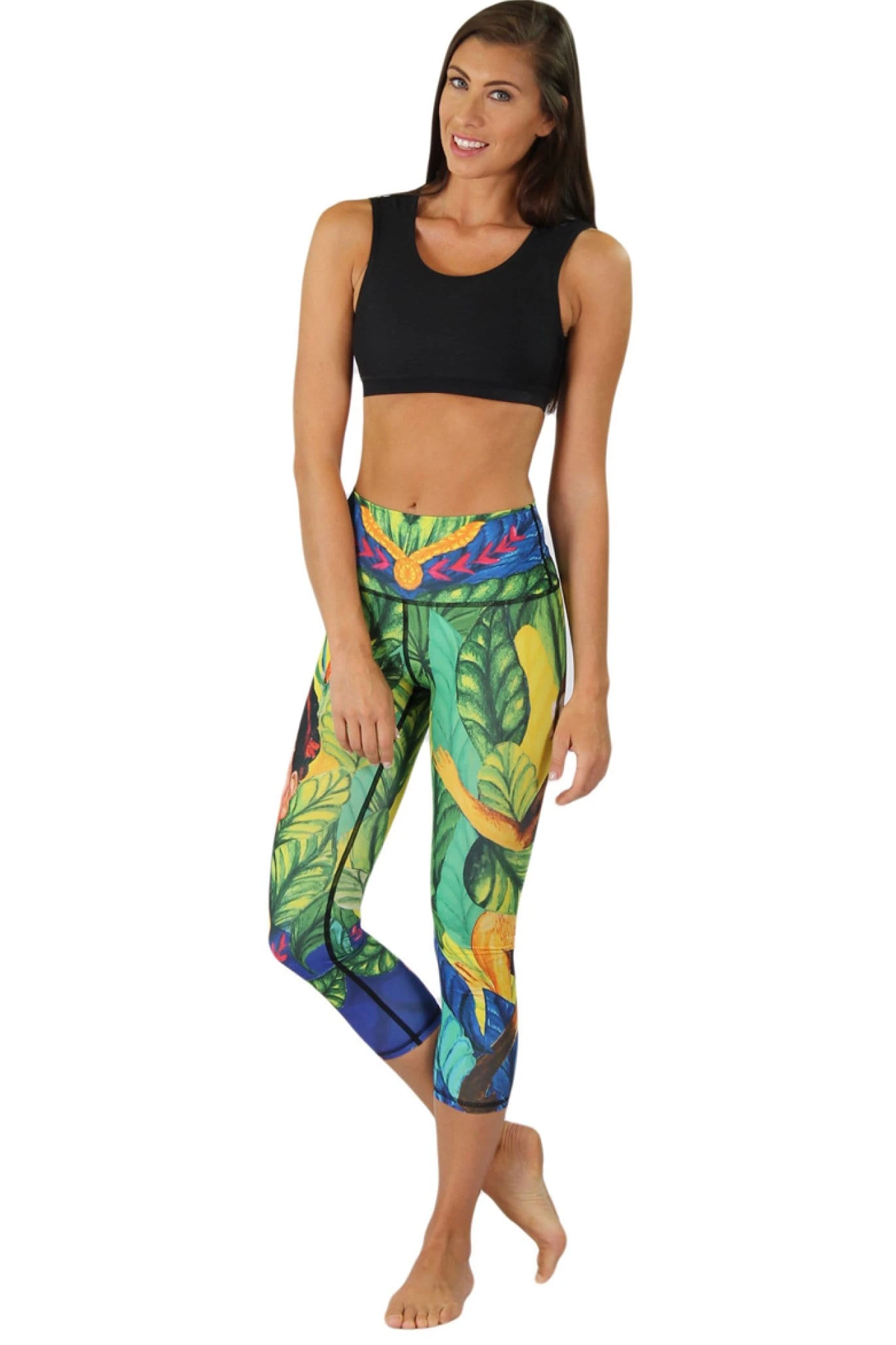 Frida Printed Yoga Crops 2 Frida Printed Yoga Crops - Image 2