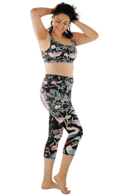 Pretty In Black Printed Yoga Crops 12 Pretty In Black Printed Yoga Crops -YOGA DEMOCRACY Sales 1201 pib full removebg