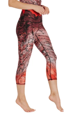 Red Rocks Printed Yoga Crops