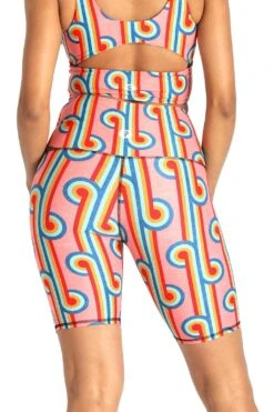 Biker Shorts In Rainbow Chaser -YOGA DEMOCRACY Sales 1304 RAINBOW 2021 4