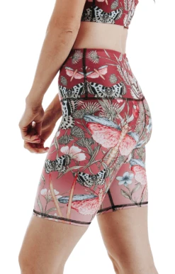 Biker Short In Pretty In Pink -YOGA DEMOCRACY Sales 1304 PIP LEFT removebg
