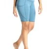 Utility Biker Short In Ocean 13 Utility Biker Short In Ocean -YOGA DEMOCRACY Sales 1306 SOLIDS BLUE RIGHT