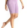 Utility Biker Short In Amethyst -YOGA DEMOCRACY Sales 1306 SOLIDS PURPLE FRONT