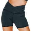 Movement Short In Charcoal Heather -YOGA DEMOCRACY Sales 1307 Charcoal Front removebg
