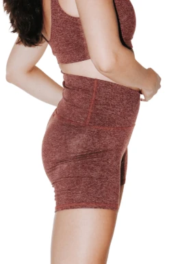 Movement Short In Henna Heather -YOGA DEMOCRACY Sales 1307 Henna right removebg