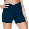 Movement Short In Navy Blue Heather -YOGA DEMOCRACY Sales 1307 NavyBlueHeather Front removebg