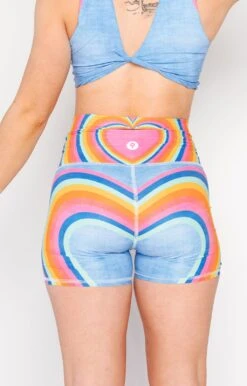 Movement Short In Rainbow Love -YOGA DEMOCRACY Sales 1307 RainbowLove Back