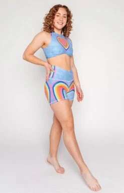 Movement Short In Rainbow Love -YOGA DEMOCRACY Sales 1307 RainbowLove Fullbody