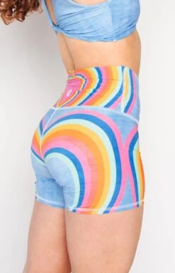 Movement Short In Rainbow Love -YOGA DEMOCRACY Sales 1307 RainbowLove Left