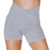 Movement Short In Silver Heather -YOGA DEMOCRACY Sales 1307 SIlverHeather Front removebg