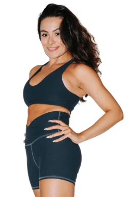 Movement Short In Steele Gray -YOGA DEMOCRACY Sales 1307 SteeleGray fullbody removebg