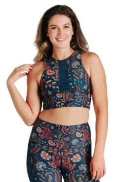 Free Range Sports Bra In Festival Denim