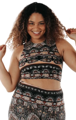 Free Range Sports Bra In Espresso Yourself -YOGA DEMOCRACY Sales 1504 espresso front removebg