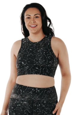 Free Range Sports Bra In Star Dust -YOGA DEMOCRACY Sales 1504 stardust front removebg
