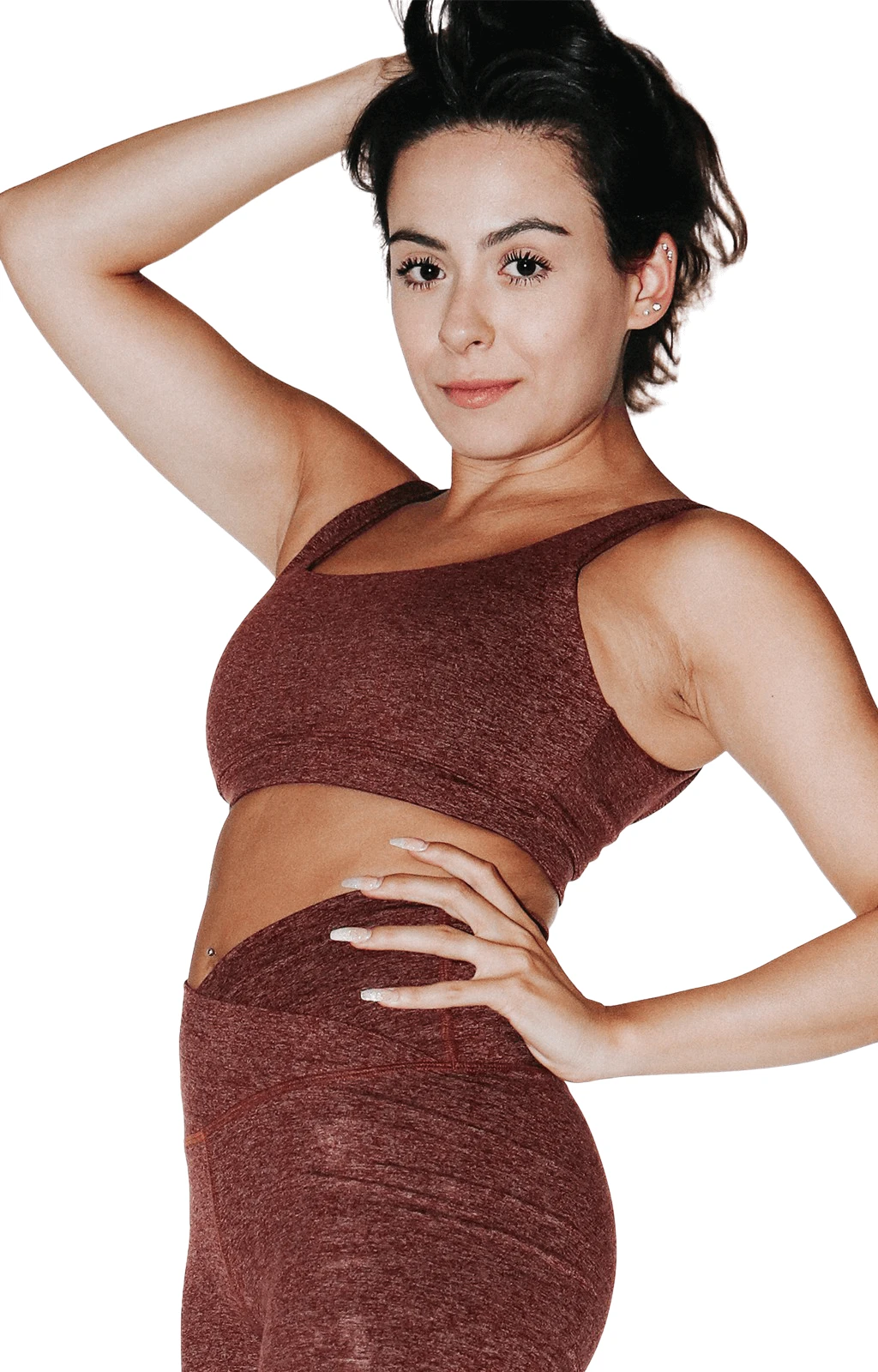 Everyday Sports Bra In Henna Heather - Medium Support, A - E Cups 2 Everyday Sports Bra In Henna Heather - Medium Support, A - E Cups - Image 2