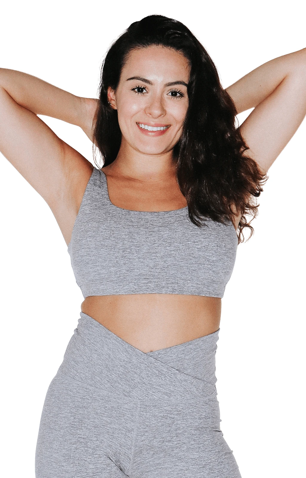 Everyday Sports Bra In Silver Heather - Medium Support, A - E Cups 1 Everyday Sports Bra In Silver Heather - Medium Support, A - E Cups