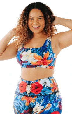 Everyday Sports Bra In Georgia - Medium Support, A - E Cups -YOGA DEMOCRACY Sales 1505 georgia front removebg