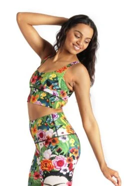 Limitless Sports Bra In Kahlo - Medium Support, A - E Cups 9 Limitless Sports Bra In Kahlo - Medium Support, A - E Cups -YOGA DEMOCRACY Sales 1506 FRIDA LEFT