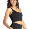 Limitless Sports Bra In Jet Black - Medium Support, A - E Cups -YOGA DEMOCRACY Sales 1506 SOLIDS BLACK RIGHT 8bcdf7cc f8f2 4b70 9e88 8a5cf73e49cc