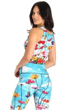 Reversible Knot Top In Flower Bomb -YOGA DEMOCRACY Sales 1606 FLOWER BOMB 10