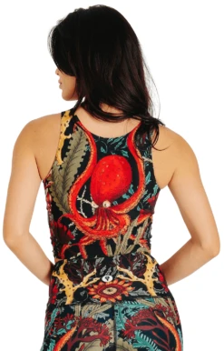 Reversible Knot Top In Coral My Name -YOGA DEMOCRACY Sales 1606 CORAL BACK2