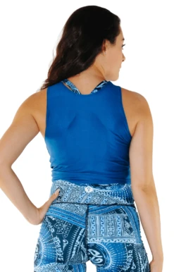 Reversible Knot Top In Cool Cirebon -YOGA DEMOCRACY Sales 1606 CoolCirebon back1 removebg