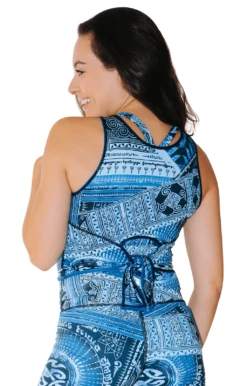 Reversible Knot Top In Cool Cirebon -YOGA DEMOCRACY Sales 1606 CoolCirebon back4 removebg