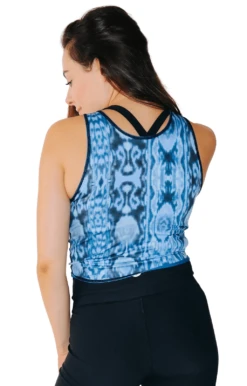 Reversible Knot Top In Cool Bukhara -YOGA DEMOCRACY Sales 1606 CoolKushutara back3 removebg
