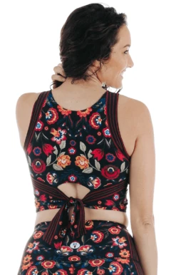 Reversible Knot Top In Folklore -YOGA DEMOCRACY Sales 1606 Folklore back2 removebg