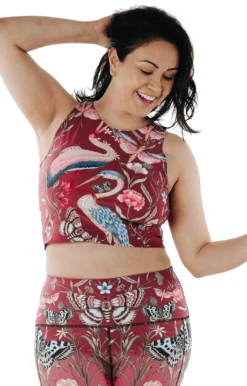 Reversible Knot Top In Pretty In Pink -YOGA DEMOCRACY Sales 1606 PIP front2 removebg