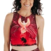 Reversible Knot Top In Phoenix Rising -YOGA DEMOCRACY Sales 1606 Phoenix front2 removebg