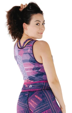 Reversible Knot Top In Vibrant Cirebon 14 Reversible Knot Top In Vibrant Cirebon -YOGA DEMOCRACY Sales 1606 VibrantCirebon Back3 removebg