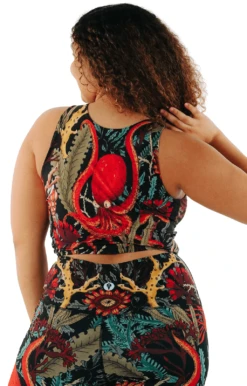 Reversible Knot Top In Coral My Name -YOGA DEMOCRACY Sales 1606 coral back1 removebg