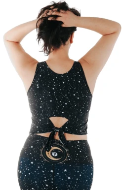 Reversible Knot Top In Fortune Teller -YOGA DEMOCRACY Sales 1606 fortune back1 removebg