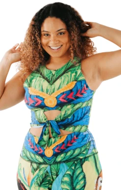 Reversible Knot Top In Frida -YOGA DEMOCRACY Sales 1606 frida front1 removebg