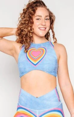 Reversible Twist Top In Rainbow Love